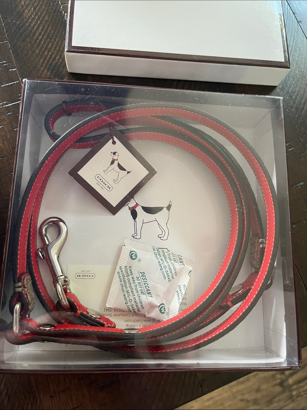 Coach Small/Miniature dog leash black 50" FS4005 NWT - Picture 6 of 6